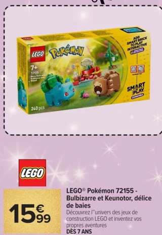 LEGO® Pokémon 72155 - Bulbizarre et Keunotor, délice de baies