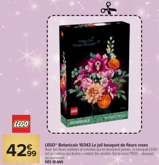 LEGO® Botanicals 10342 Le joli bouquet de fleurs roses