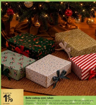 Boîte cadeau avec ruban