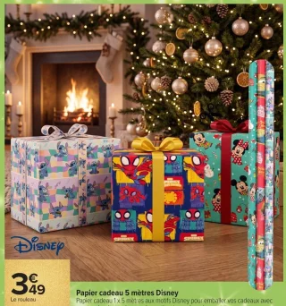 Papier cadeau 5 mètres Disney