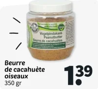 Beurre de cacahuète oiseaux 350 gr