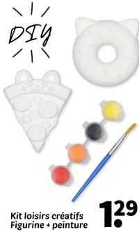 Kit loisirs créatifs Figurine + peinture