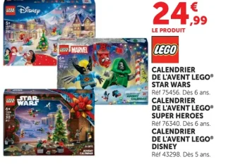 Calendrier de l'avent Lego Star Wars / Super Heroes / Disney