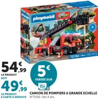 Camion de Pompiers à Grande Échelle Playmobil City Action 72192