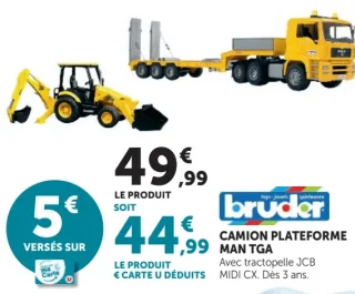 CAMION PLATEFORME MAN TGA Bruder