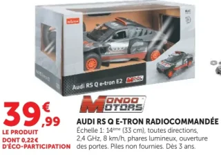 Voiture radiocommandée Audi RS Q e-tron Mondo Motors