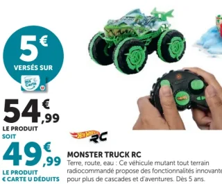 Véhicule Monster Truck RC Hot Wheels