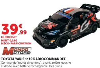 Voiture Toyota Yaris 1:10 radiocommandée Mondo Motors