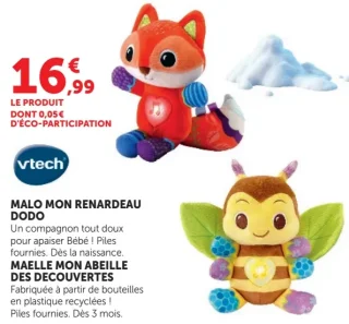 Malo Mon Renardeau Dodo / Maëlle Mon Abeille des Découvertes Vtech