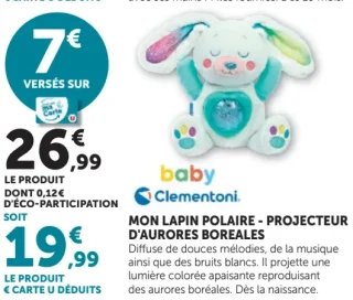 Mon Lapin Polaire - Projecteur d'Aurores Boréales Clementoni