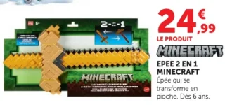 Epee 2 en 1 Minecraft
