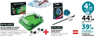 Lot Set de combat attaque sournoise Beyblade X + Starter Pack Beyblade X
