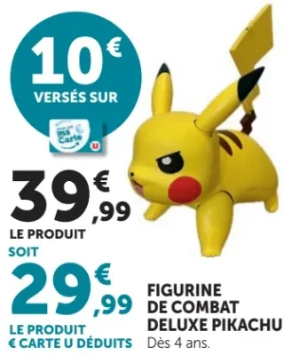 Figurine de combat Deluxe Pikachu Pokémon