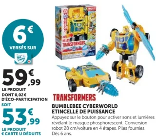 TRANSFORMERS BUMBLEBEE CYBERWORLD ETINCELLE DE PUISSANCE