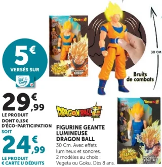 Figurine géante lumineuse Dragon Ball 30 cm