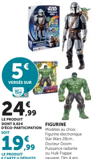 Figurine électronique Star Wars, Docteur Doom ou Hulk Frappe Sauvage