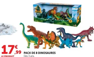 Pack de 8 dinosaures