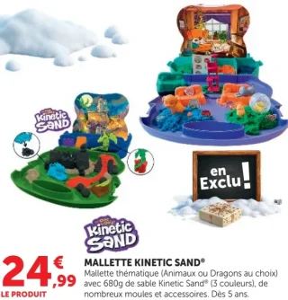 Mallette Kinetic Sand Animaux ou Dragons