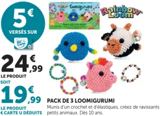 Rainbow Loom Pack de 3 Loomigurumi