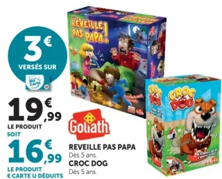 Jeu de société Réveille pas Papa / Croc Dog Goliath