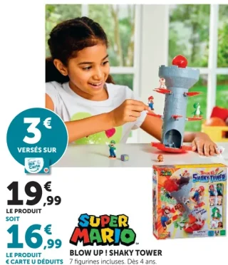 Jeu de société Blow Up ! Shaky Tower Super Mario