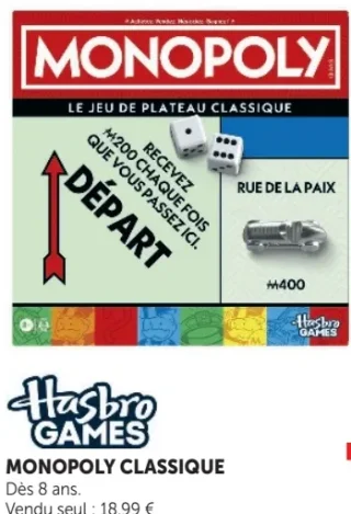 Jeu de société Monopoly Classique Hasbro Games