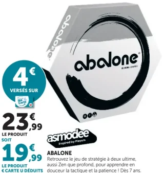 Jeu de stratégie Abalone Asmodee