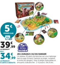 Jeu de plateau 3D Jumanji L'île du Danger Spin Master Games