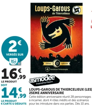 Jeu de société Les Loups-Garous de Thiercelieux Édition 25ème Anniversaire Asmodee