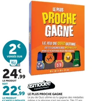 Jeu de quiz Le Plus Proche Gagne Asmodee