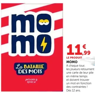 Jeu de cartes Momo La bataille des mots