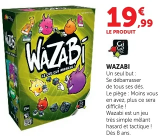 Jeu de dés Wazabi Gigamic
