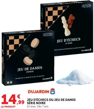 Jeu d'échecs ou Jeu de dames Série Noire Dujardin