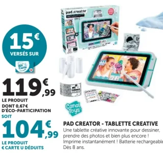 Pad Creator - Tablette créative Canal Toys