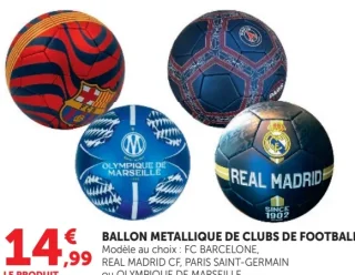 Ballon métallique de clubs de football