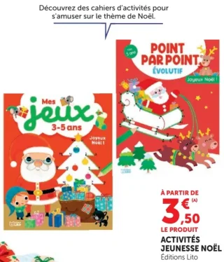 Cahier d'activités jeunesse Noël Éditions Lito