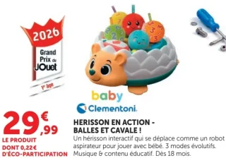 Baby Clementoni Hérisson en action - Balles et cavale !