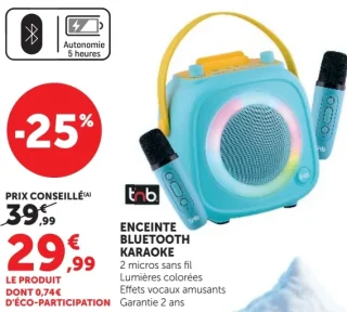 Enceinte Bluetooth Karaoke T'nB