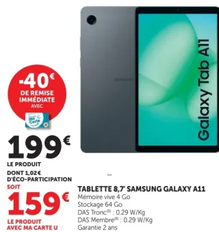 Tablette 8,7' Samsung Galaxy A11