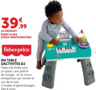 Ma table d'activités DJ Fisher-Price