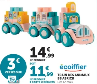 Train des animaux BB Abrick Écoiffier
