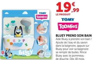 Jouet pour le bain Bluey prend son bain Tomy Toomies