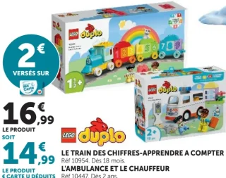 LEGO Duplo Le train des chiffres-Apprendre à compter / L'ambulance et le chauffeur