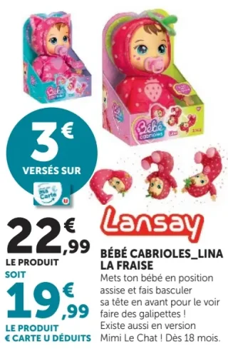 Lansay Bébé Caprioles Lina La Fraise