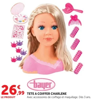 Tête à coiffer Charlene Bayer
