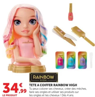 Tête à coiffer Rainbow High