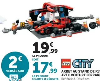 LEGO City Arrêt au stand de F1® avec voiture Ferrari