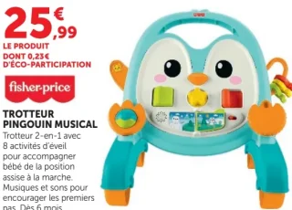 Fisher-Price Trotteur pingouin musical