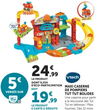 vtech Maxi caserne de pompiers Tut Tut Bolides