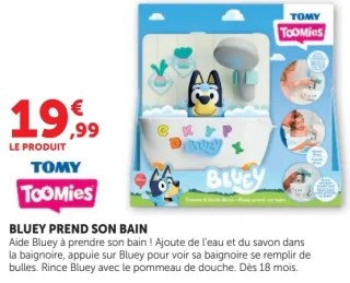Jouet de bain Bluey prend son bain Tomy Toomies